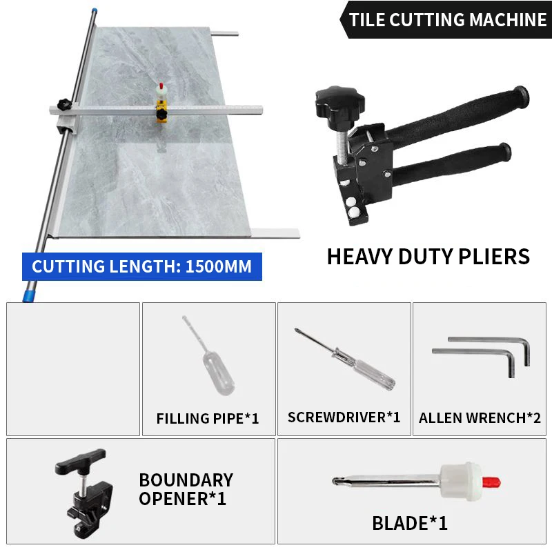 1500MM/800MM Tile cutting push knife, rock slab boundary opener, high-precision manual push and pull floor tile special knife