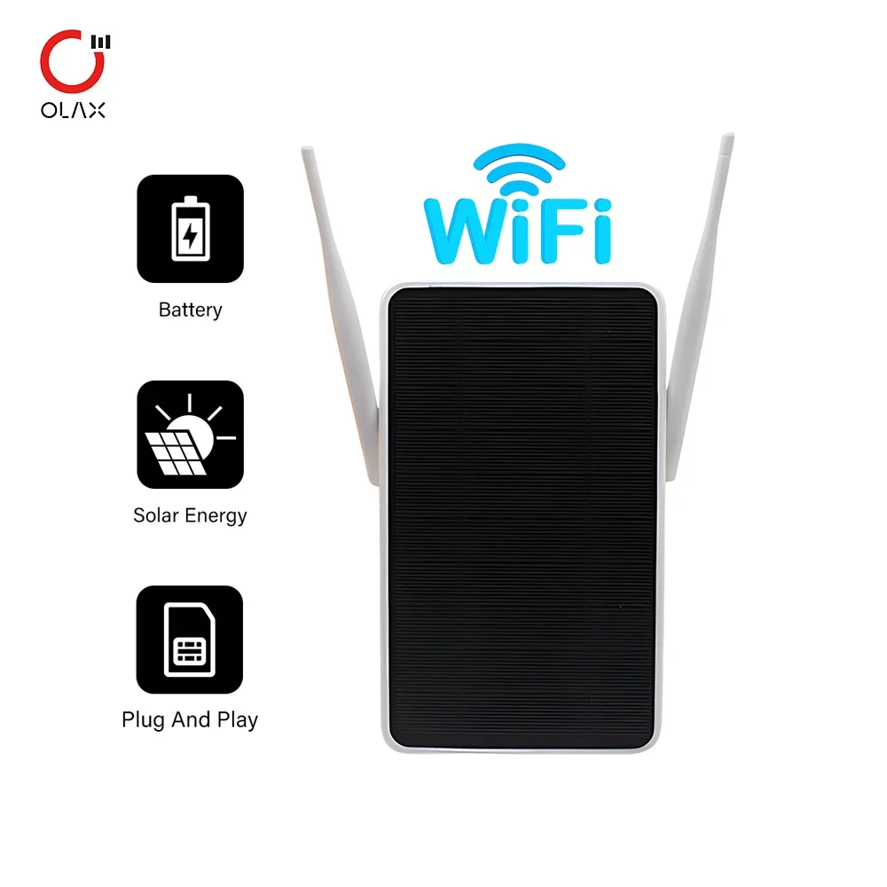 OLAX Outdoor CPE Solar Panel Wifi Router Long Range Waterproof Wireless 4G LTE Modem SIM Card Solar Supply 4G Router