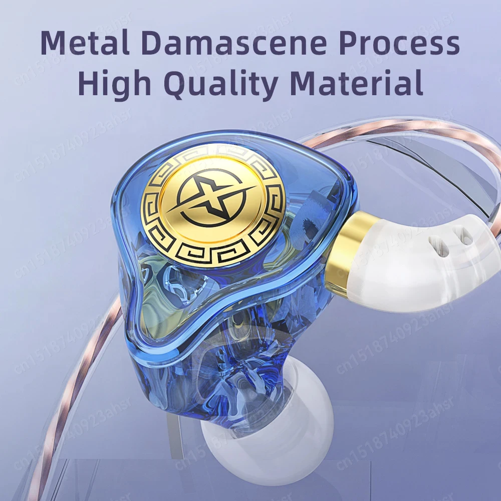 HiFi Wired Earphone In Ear Monitor Headphones with Microphone Sport Noise Cancelling Headset Dynamic Bass Earbuds Gaming Gift X7