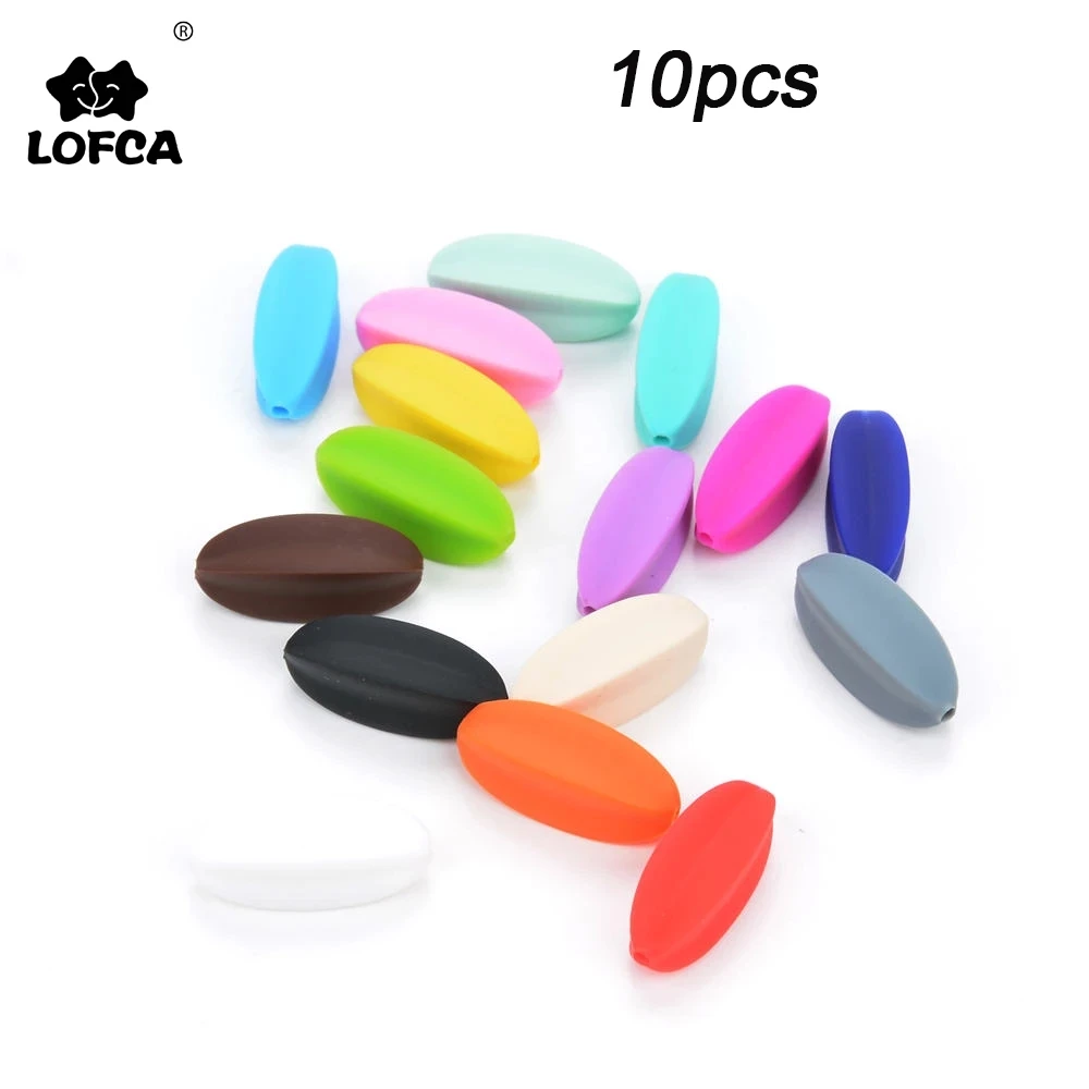 LOFCA-Cuentas de silicona con forma de estrella de mar para dentición, collar de silicona, clips de chupete, cuentas de mordedor para bebé de grado