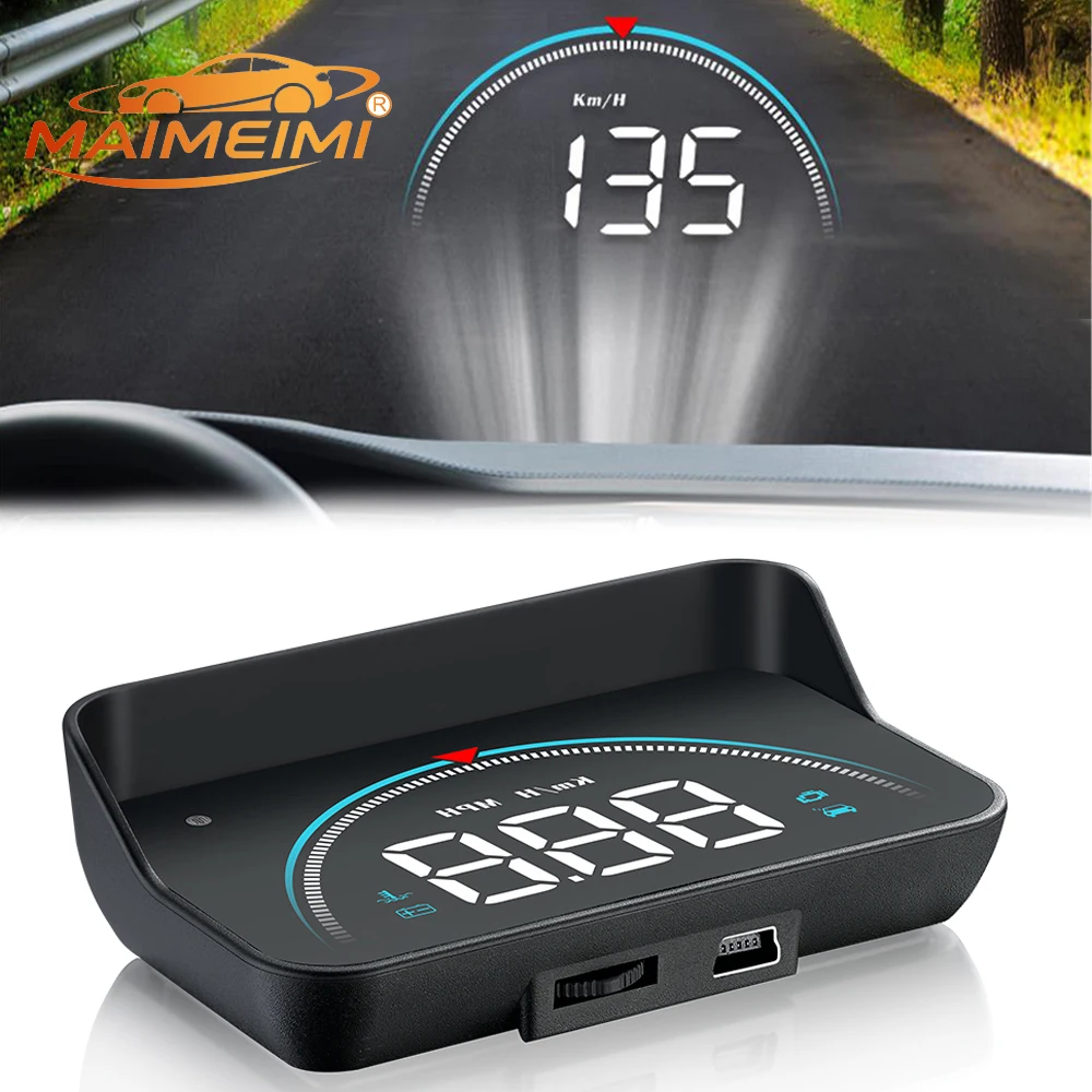 M8 Car HUD Head Up Display Auto Electronic Projector Windshield Speedometer KMH,MPM Tachometer Water Temperature Auto Gauge