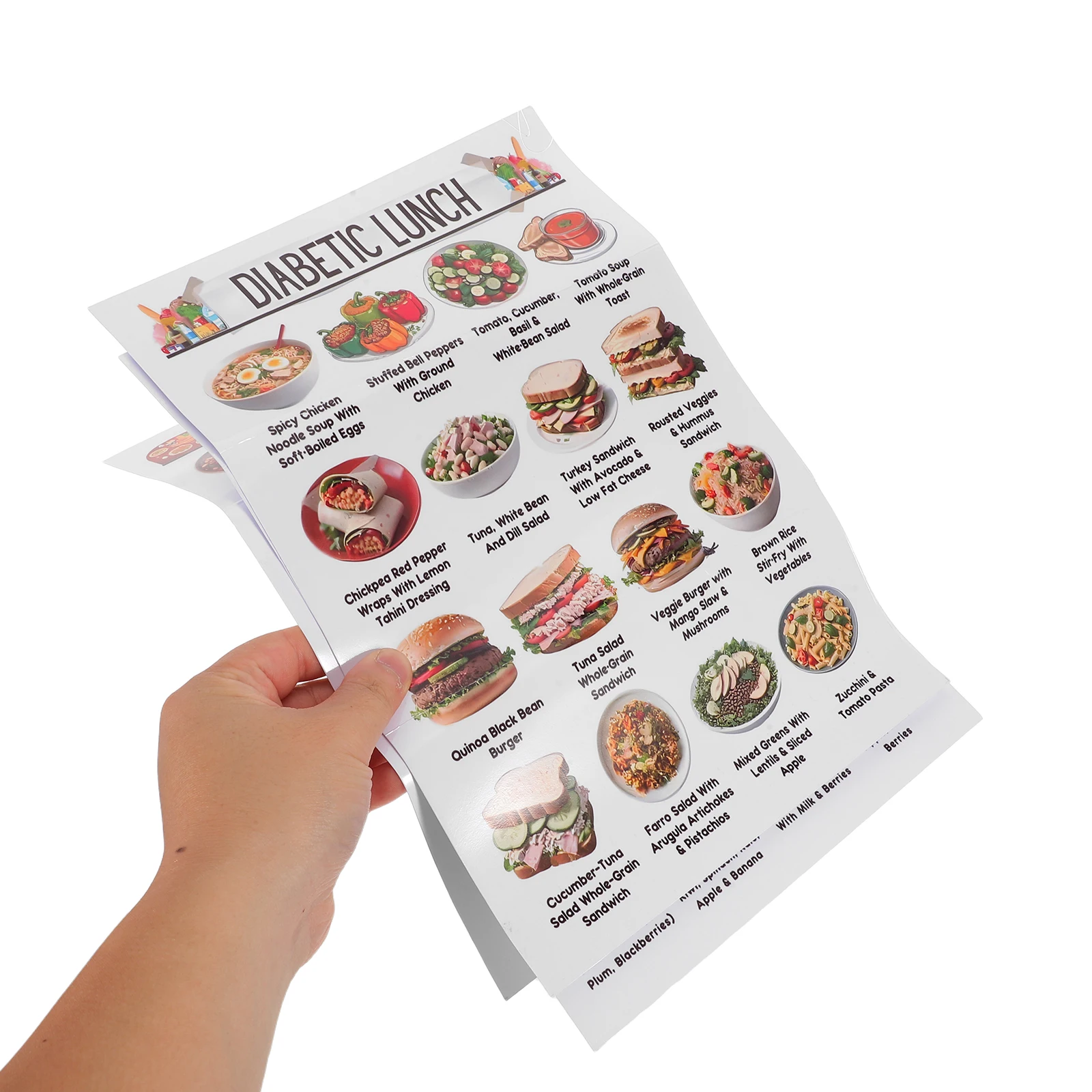 

3Pcs Diabetes Meal Planner Posters Nutritionist Designed Diabetic Food Chart Low Diet Grocery List Guide Print