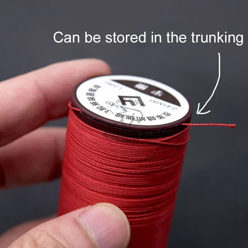 0.55 مللي متر 80 متر جودة عالية جولة الخياطة الشمع الموضوع البوليستر قوة الموضوع التطريز اليدوي لسوار الجلود الحرفية #5