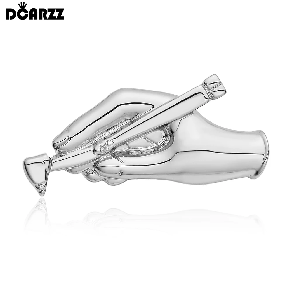 DCARZZ Dental Surgery Brooch Pin Medical Silver Color Lapel Brooch Badge for Dentist Doctor Nurse Jewelry Gifts