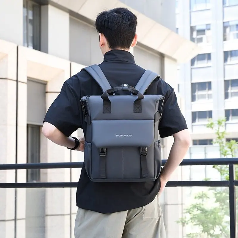 New Men's Business Casual Travel Laptop Backpack Large Capacity Outdoor Commuter Bag Multi-Functional Comfortable Nylon