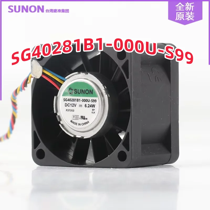Newly built SUNON SG40281B1-000U-S99 4028 40X40X28MM 4CM cooling fan DC12V 6.24W
