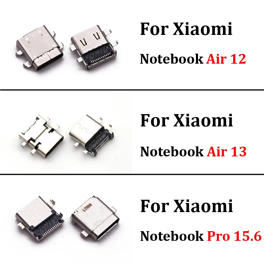 2pcs For Xiaomi Notebook Mi Air 13/12 12.5 13.3 161301-01 161201-01 15.3 15.6 Pro Power Jack Charging Port Type-c Usb Connector