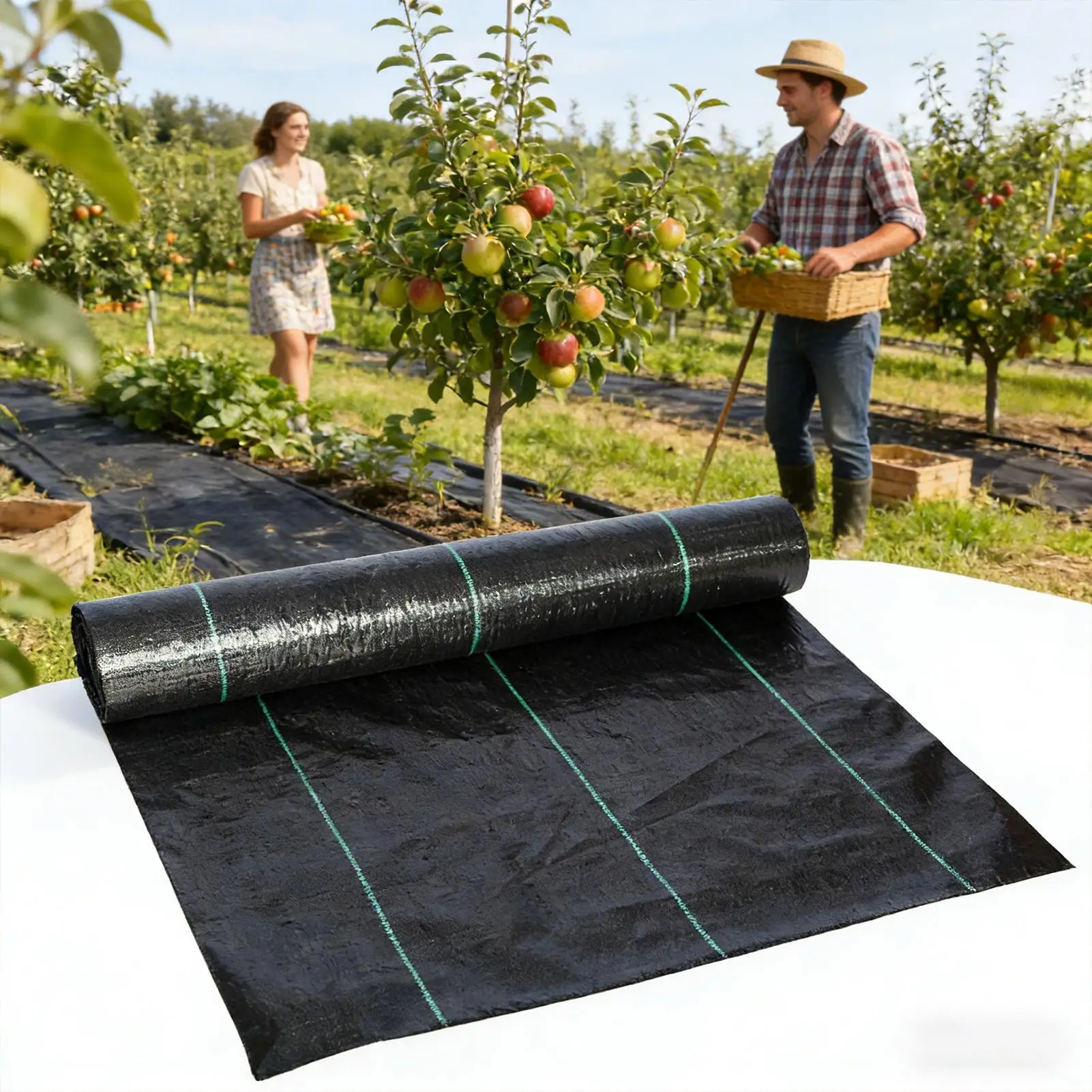 0.5x50m Weeds Control Mat Landscape Fabric Grass Blocker Supplies Grass Control Garden Cloth Woven Weeds Control Fabric Mat