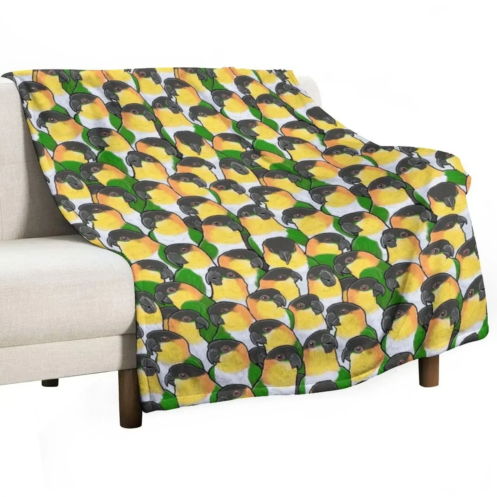 Black-headed Caique Parrots Throw Blanket sofa bed bed plaid Blankets