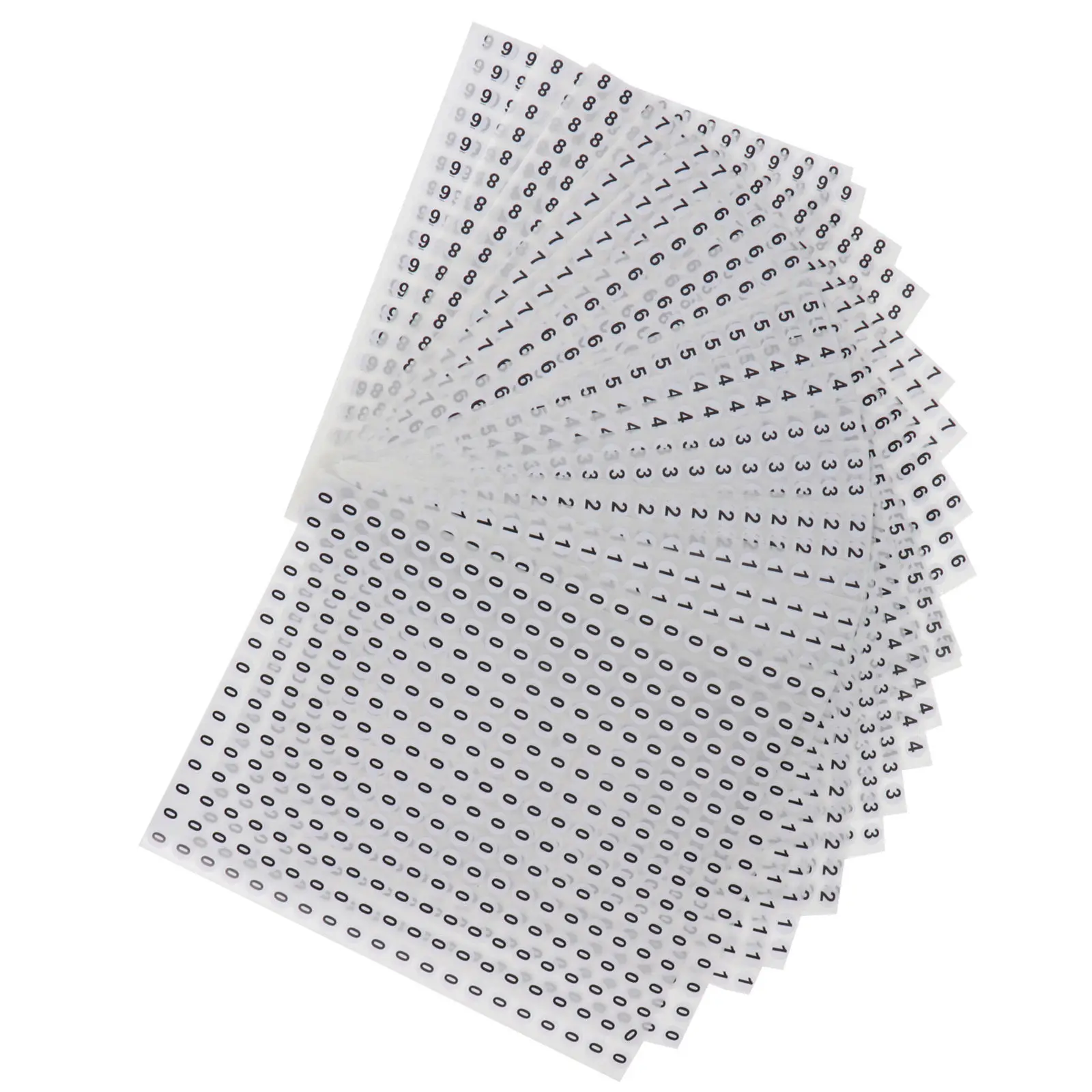 6000Pcs Round Serial Number Stickers Removable Self-Adhesive Paper Paster for Envelope Gift DIY Craft Serial Number Stickers