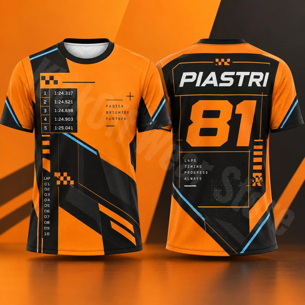 Piastri 81 Herren-T-Shirt, Sommer-Rennsport-Grafik-T-Shirt, Sportlicher Stil, Lässige Streetwear, Motorsport-Fan-Shirt, Unisex, Geschenk für Männer und Frauen – Detail 12