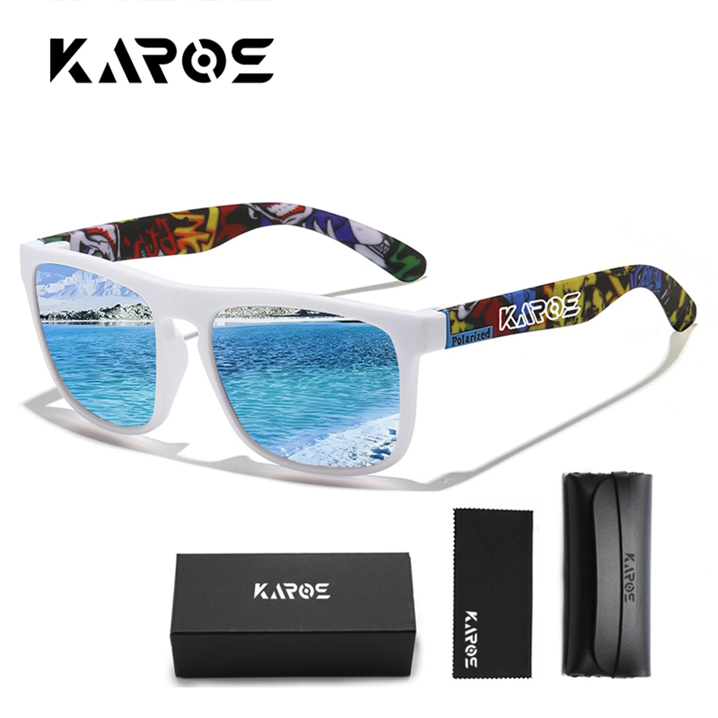 

KAROS Authentic Polarized Sunglasses For Men Driving Fishing Shades For Men With box