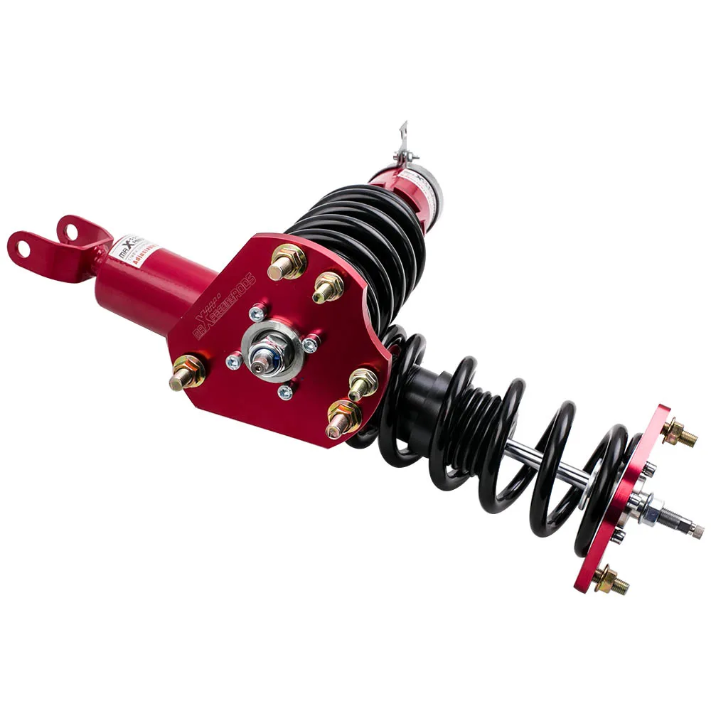 MaXpeedingrods Street Coilover Kits for Honda Prelude 1992-2001 24-Step Damper Suspenion Dampering Top Mount Spring Front Rear