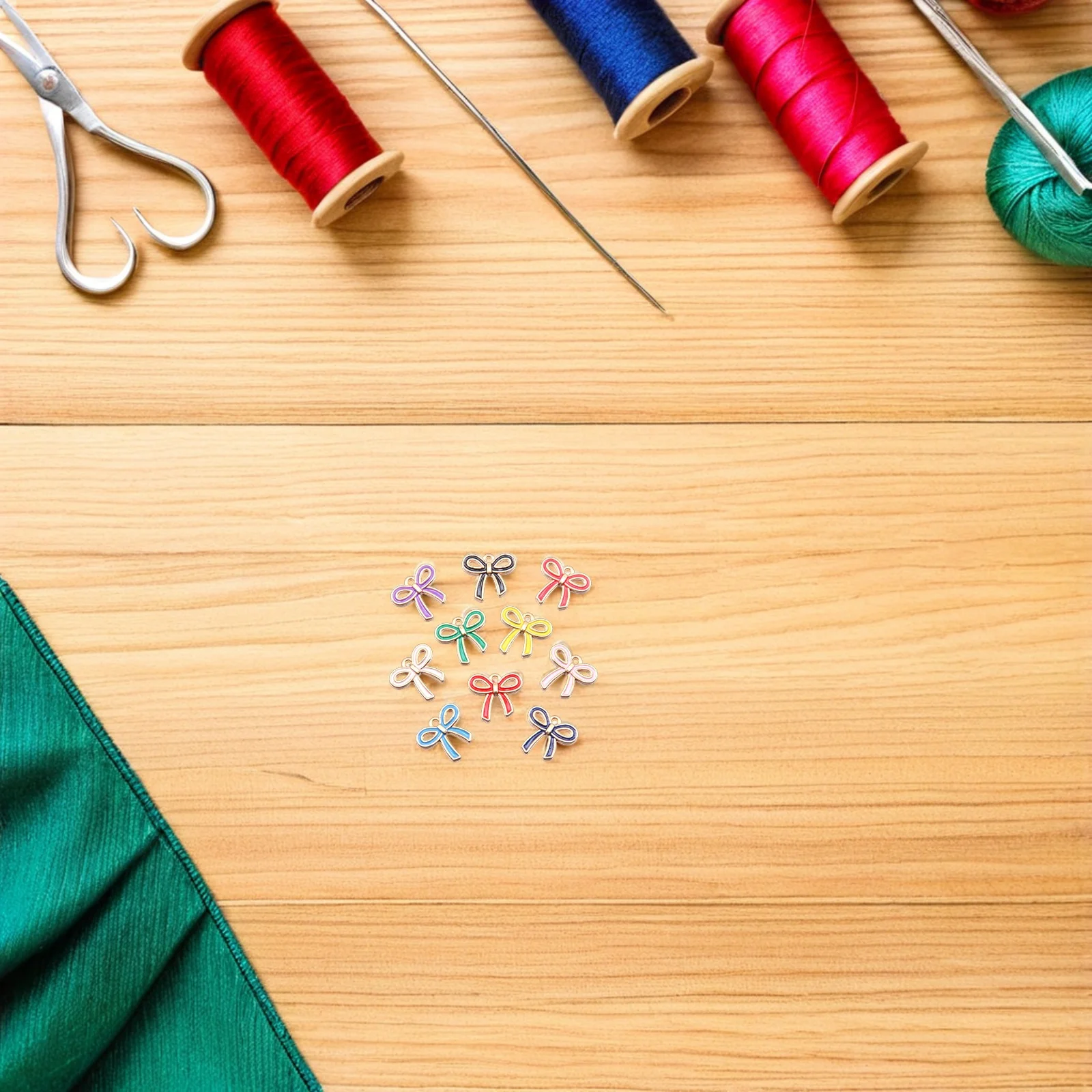 

50Pcs Colorful Bow Charms Alloy Mini Bowknot Pendants for DIY Bracelet Necklace Earring Jewelry Making Craft Connector Links