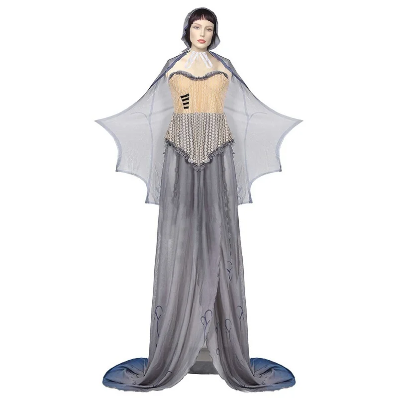 Loween filme zumbi noiva m chumbo victor fem chumbo emily traje roupas étnicas traje de palco senhoras faionable dr