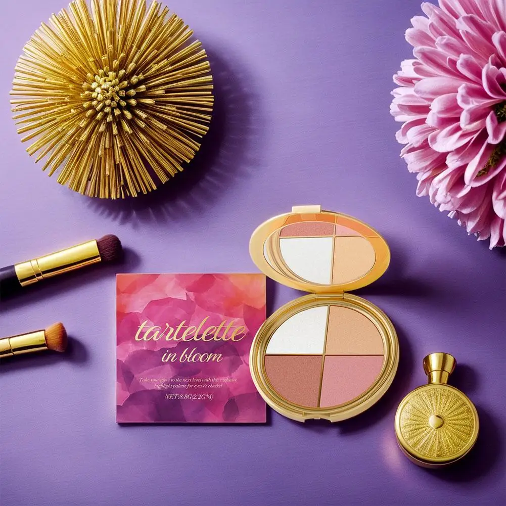 Plaque de fard à joues pour ombre à paupières haute luminosité, maquillage naturel, Texture diamant, plaque de maquillage de couleur Portable quotidienne multi-usage pour femmes