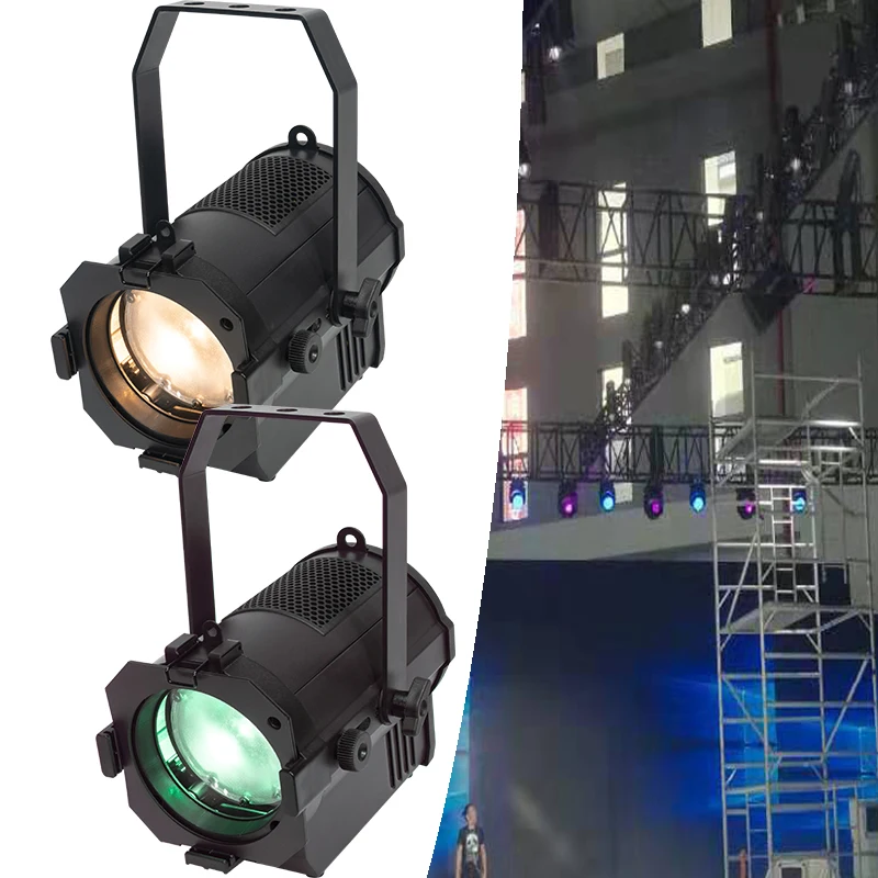 Mini DMX RDM Fresnel Spotlight 100W WW CW or 250W RGBL LED 25°-60° Manual Zoom Stage Spot Lights Church Theater Studio Lighting