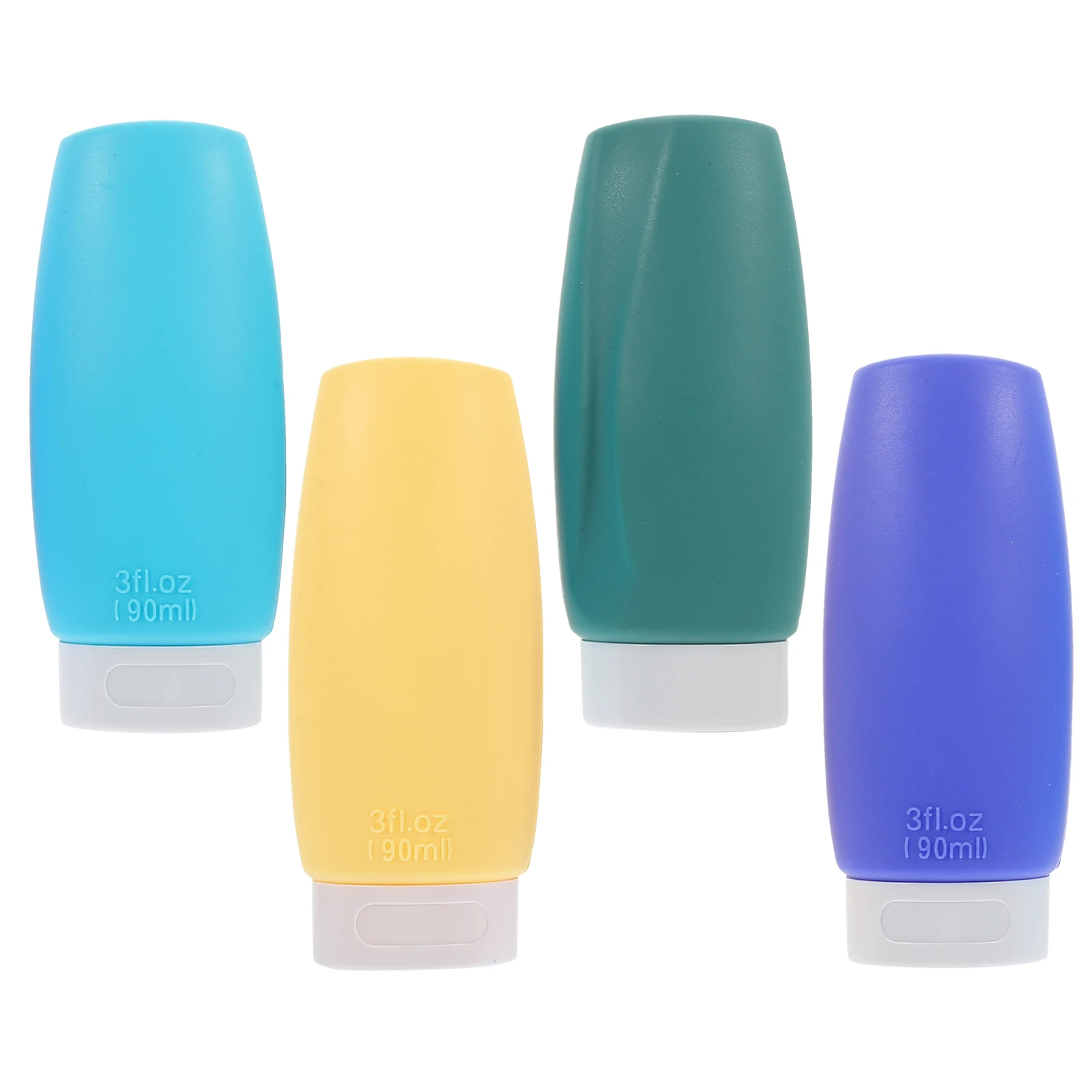 

4Pcs Empty Silicone Travel Bottles Large Refillable Containers Suitable for Shampoo Conditioner Lotion Serum Travel Toiletries