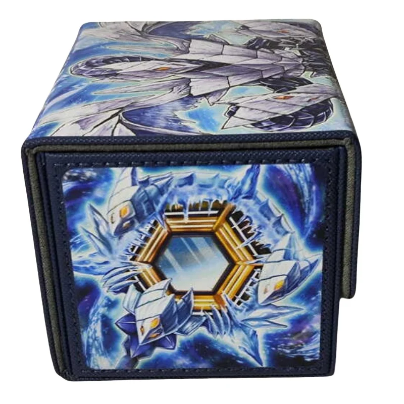 Custodia per carte Yu-Gi-Oh Tcg Trishula Dragon of The Ice Barrier Action Toy in pelle di qualità fai da te figure Anime Game Collection Box