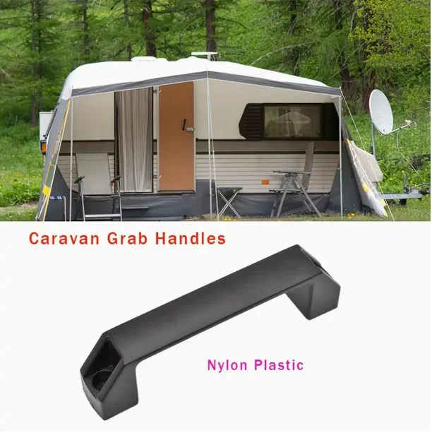 

4x Plastic Grab Handles BLACK For Caravan Boat Camper Trailer Motorhome Durable Nylon Plastic Door Handle Auto Parts