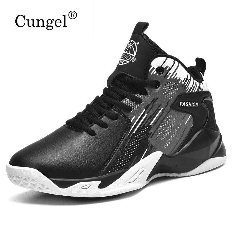 Boys' Sneakers Professional Men's Basketball Shoes Basketball Sneakers Anti-skid High-top Couple Breathable Man Basketball Boots