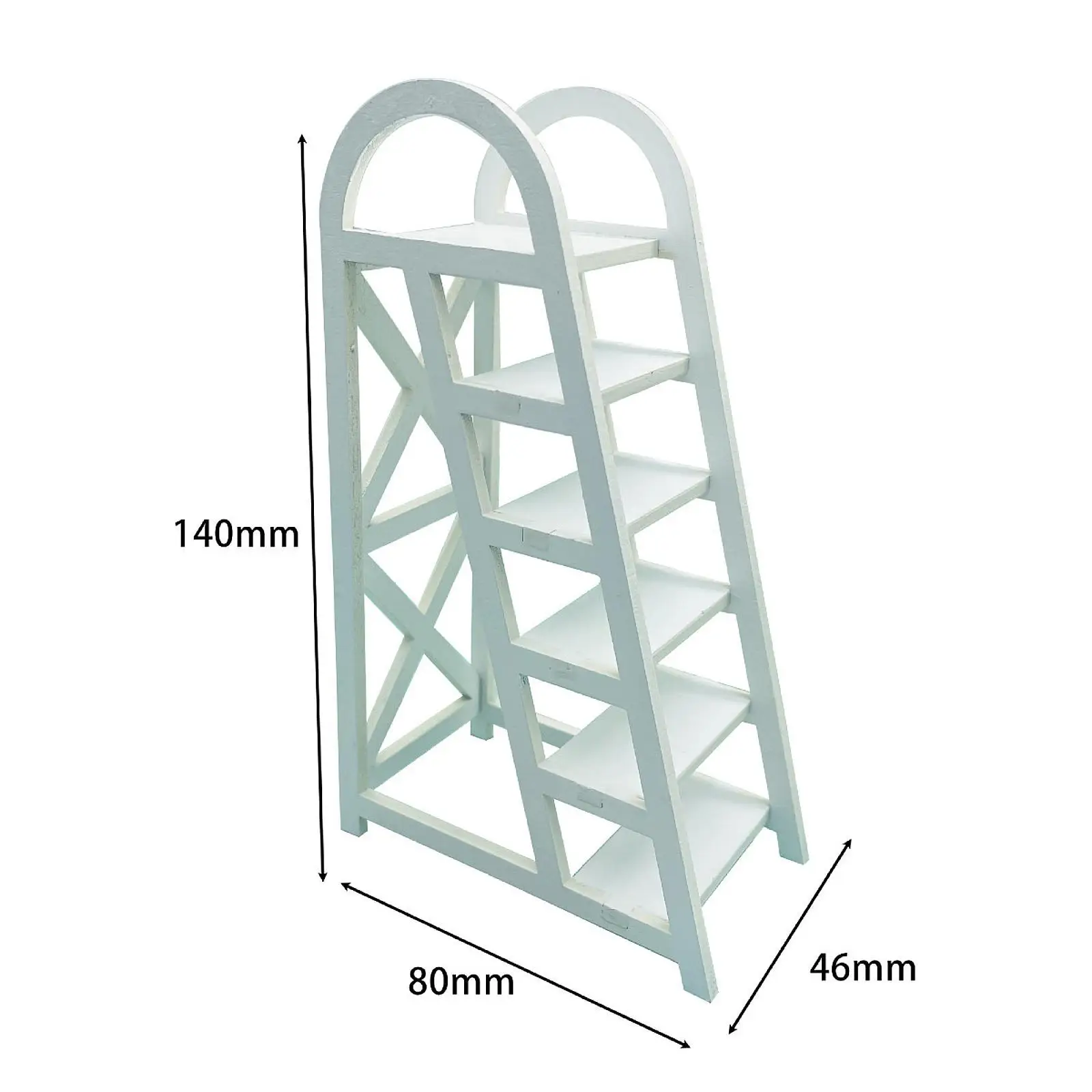 1/12 ミニラダー 1/12 6段ラダー、ガーデンラダー、風景装飾ミニチュアラダー、幅広ペダル付き、庭用ドールハウスラダー