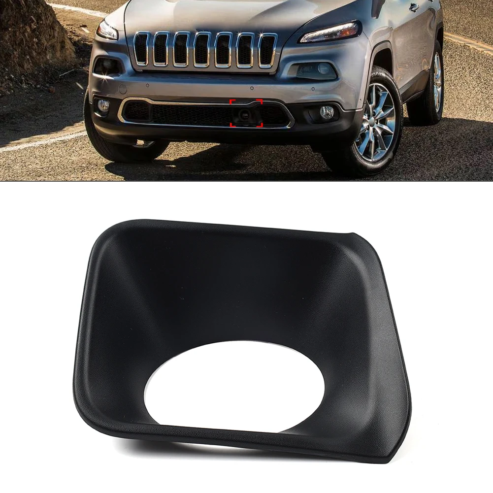 1Pc Black ABS Plastic Car ACC Detector Adaptive Cruise Control Cover Bezel Trim 53183684 For Jeep Cherokee 2014-2019