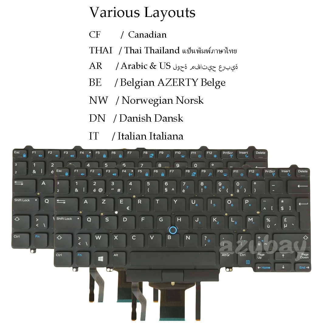 Keyboard For Dell Latitude 0D18TV 04DXYW 04JMN9 05W2VW 0HC6KK 0G0YDN 0W24RK NSK-LK0BC NSK-LK3BC -LK0BC CF THAI AR BE NW DN IT