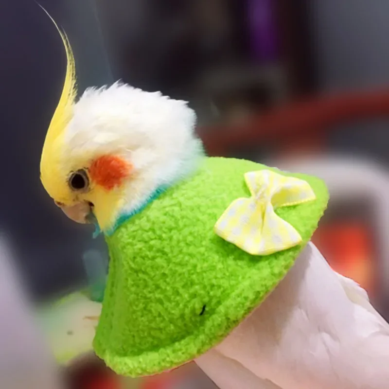 Adjustable Bird Cape Parrot Cloak Cockatiel Neck Wrap Bite-Proof Anti-Pecking Protective Collar for Budgies Lovebird Soft Fabric