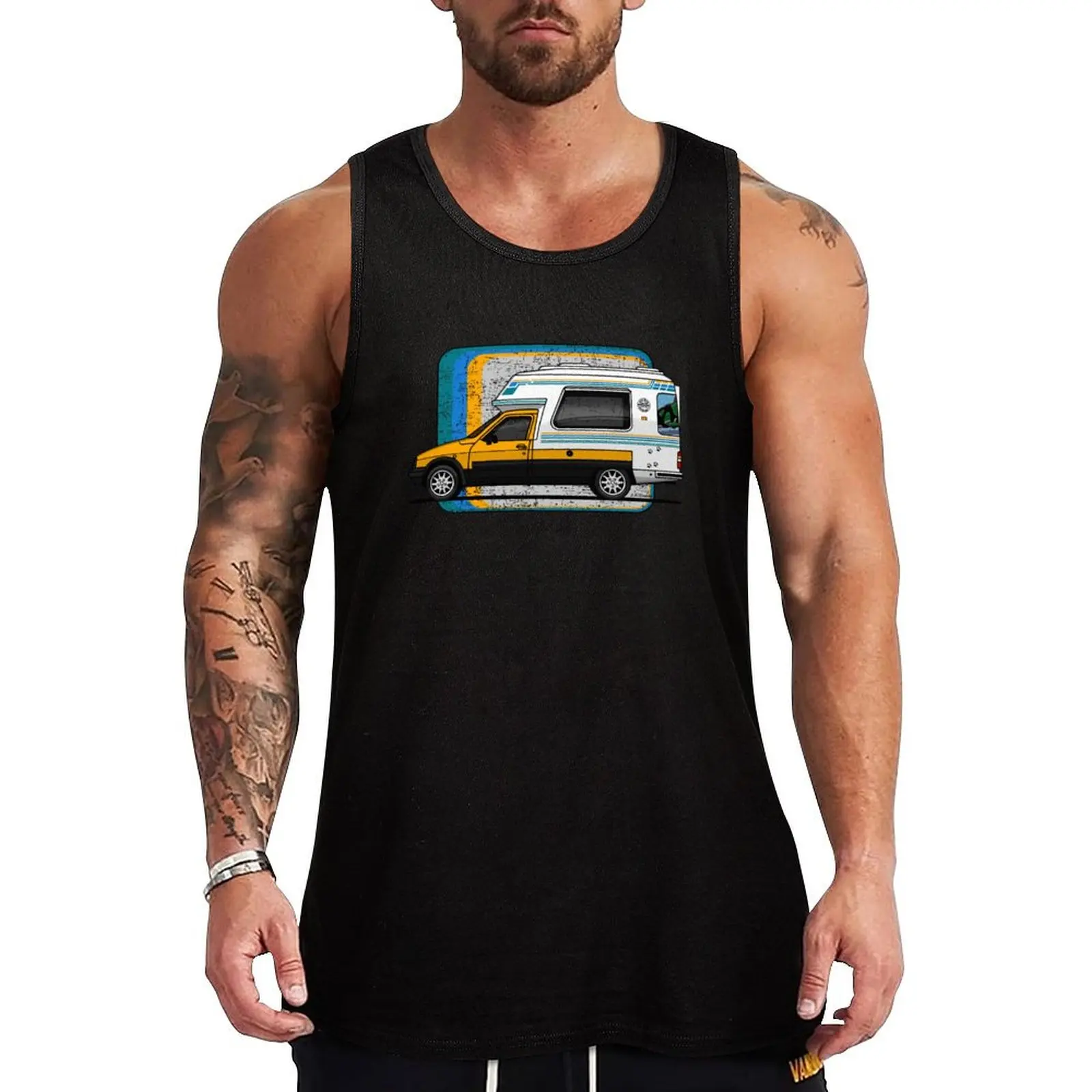 

Copia de Copia de The iconic white van with a circle background Tank Top Men's fitness t-shirt Men gym sportswear