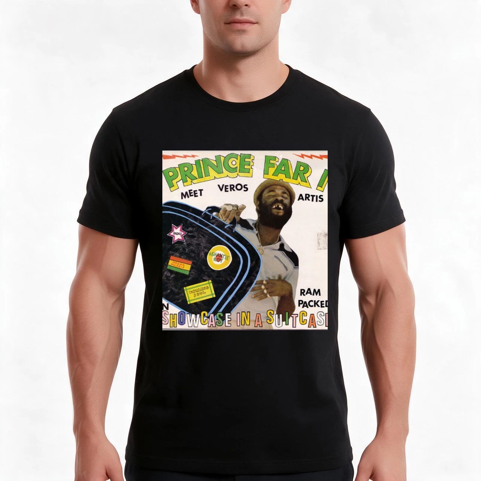 Prince Far I Showcase In A Suitcase Veteran Reggae DJ T-Shirt, Summer Casual Cotton Tee, Oversized Streetwear Tops, 100% Cotton