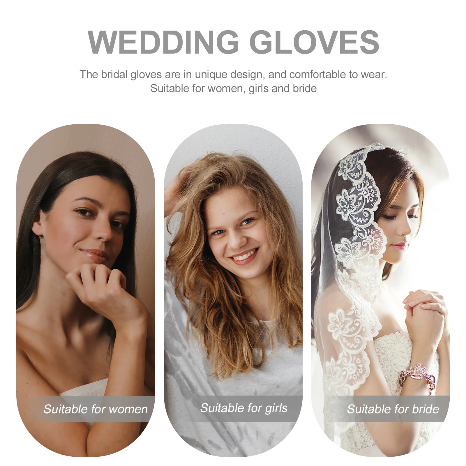 

1Pair Pearl Mesh Wedding Bridal Gloves Chic Dress Gloves for Women Girls Banquet Party Accessories Wedding Supply