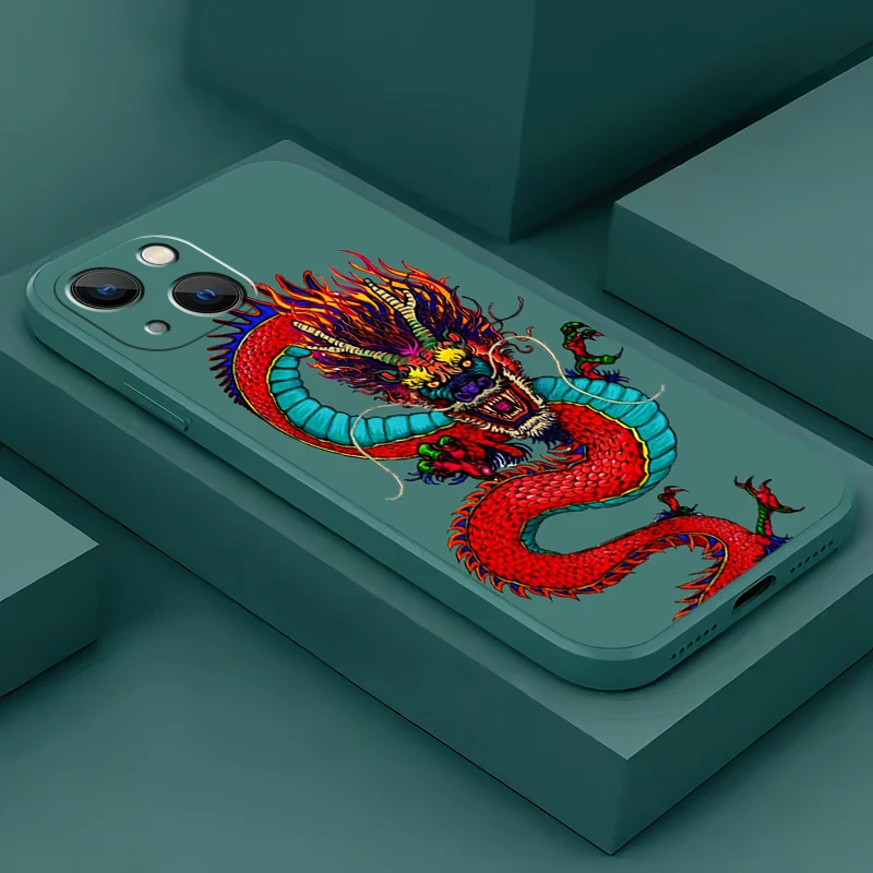 Chinese Divine Dragon For iPhone 15 14 13 12 11 Pro Max 6 6S 7 8 Plus 13 12 Mini X XR XS Max Phone Case Coque