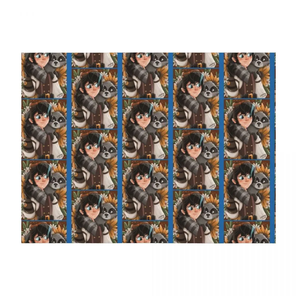 

Varian Tangled Print Throw Blanket manga blankets ands decorative blankets and throws Blankets