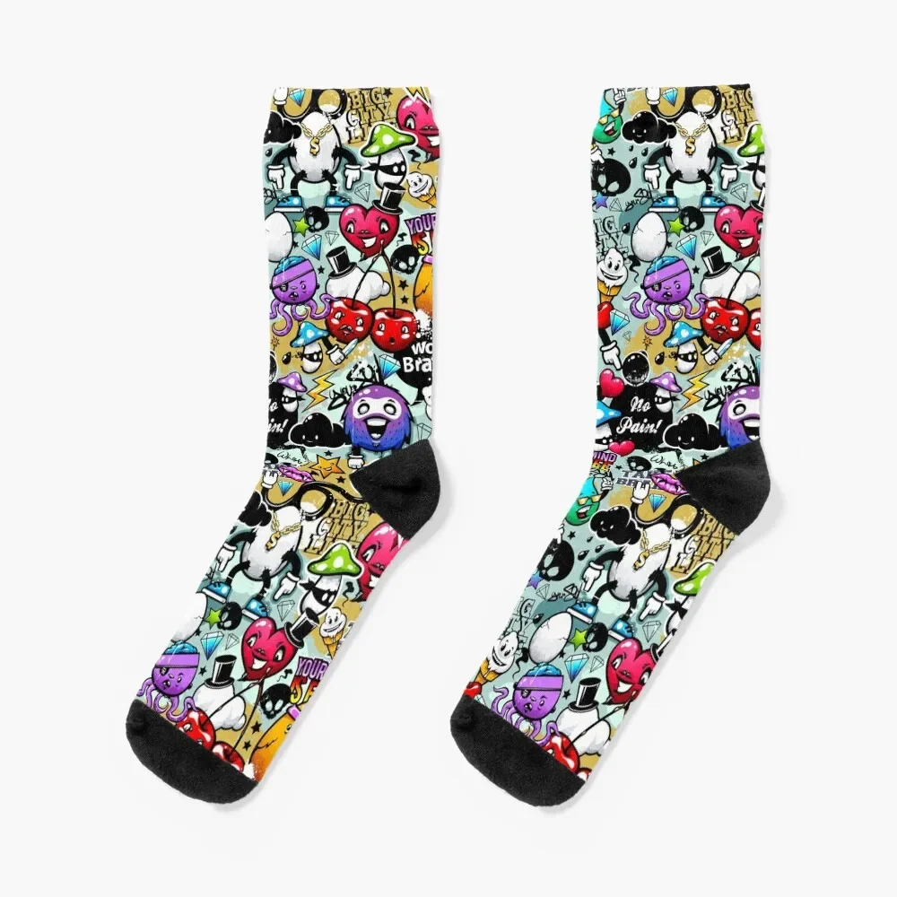 

graffiti fun Socks man floral Socks Women's Men's
