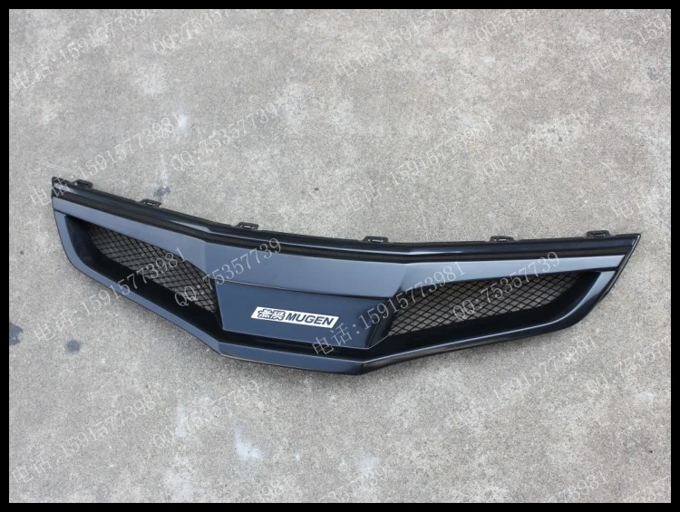 MUGEN ABS Car Front Grill Grille Body Kit fits Honda FIT 2011 2012 2013 RS With Mugen Emblem Car Accessories Tuning