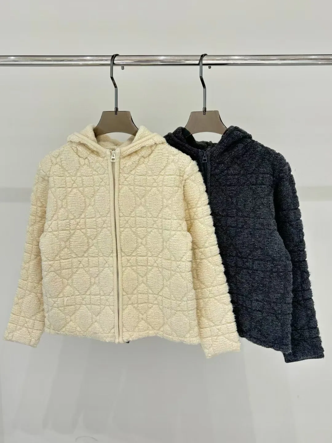 High end customized women's versatile hooded knitted cardigan