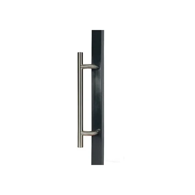 Fixed stainless steel handle 450mm, 90 degrees, single-sided, silver