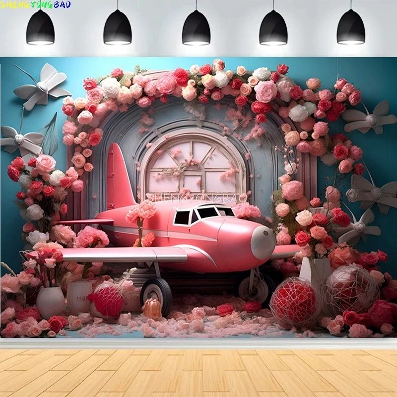 ฉากหลังถ่ายภาพงานเลี้ยงวันเกิดเด็กแรกเกิด บอลลูนเจ้าหญิง ป่าทรอปิคอล รุ่น BB-20