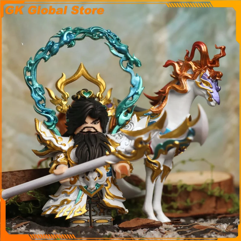 5cm New Anime Figure Guan Yu Periphery Model Building Block BuildersStatue Desktop Decorative Ornaments Birthday Gifts Toys