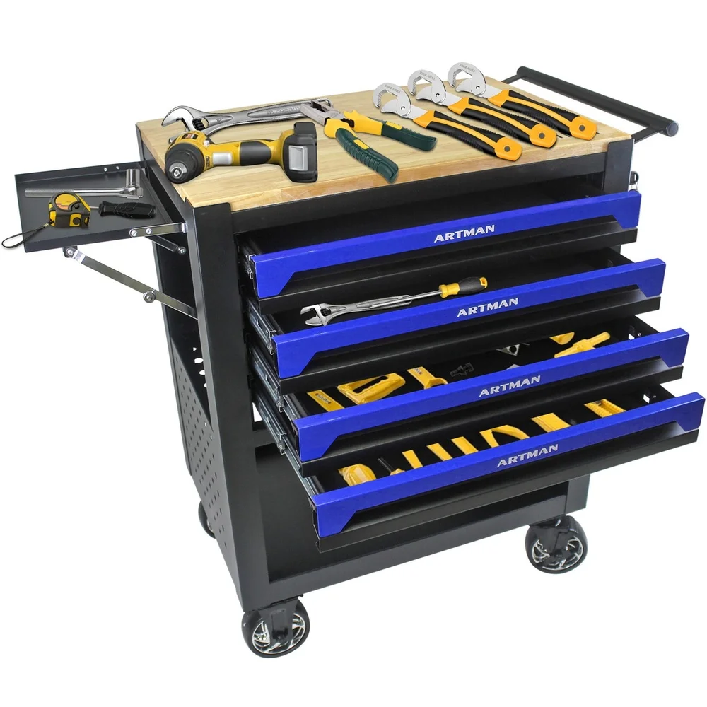 30 Inch Mechanic Tool Cart 700 lb Capacity 4 Drawer Tool Chest Rolling Garage Storage Heavy Duty Steel with Lockable Drawers