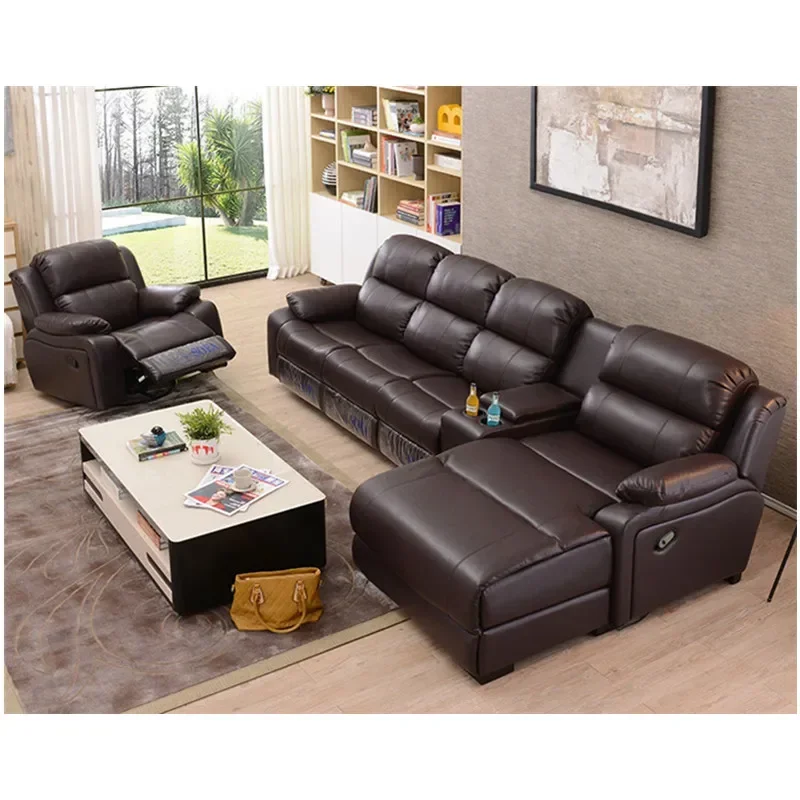 

Modern Electric Recliner Sofa Italy Leather Living Room Sofa with Massage
