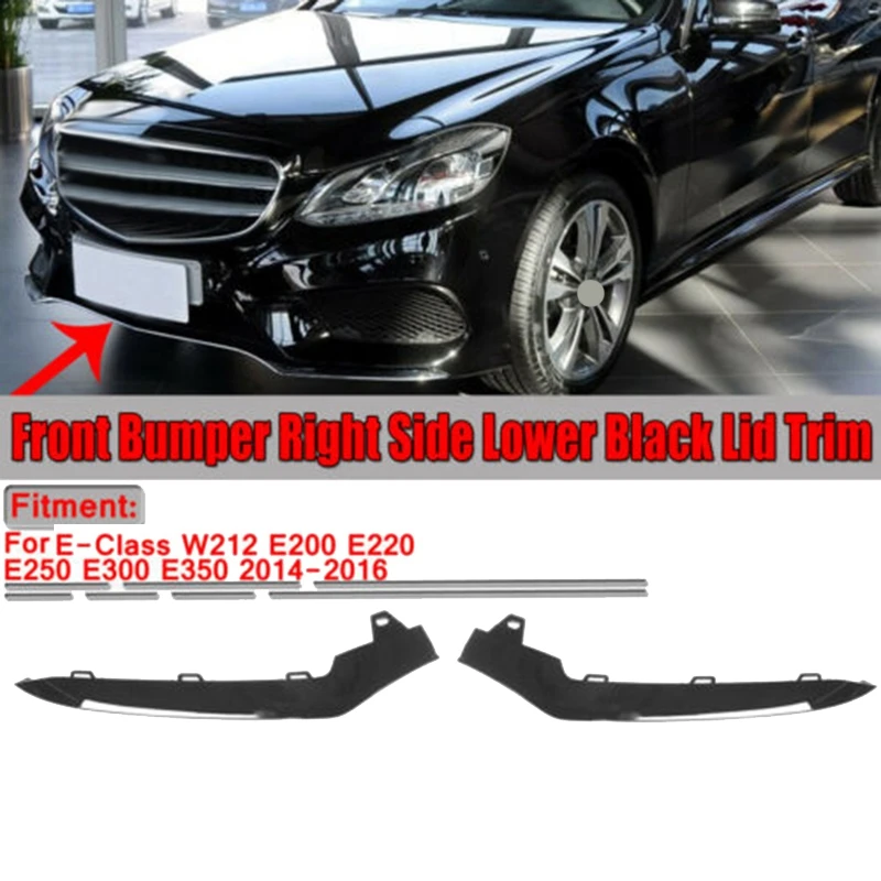 Car Front Bumper Trim Molding Lip Front Shovel For Mercedes-Benz W212 E-Class 2014-2016