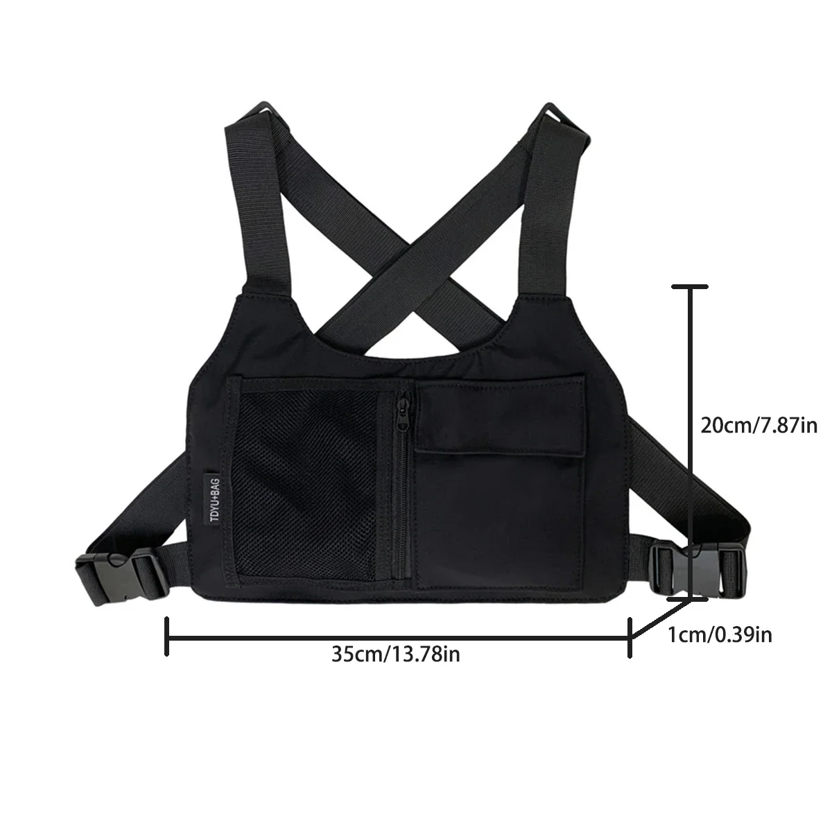 حقيبة صدر عملية مضادة للسرقة، حقيبة ظهر من النايلون خفيفة الوزن، جيب مخفي، حزام قابل للتعديل للسفر في الهواء الطلق، حقيبة صدر عملية