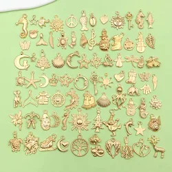 Random Alloy Charms KC Golden Plated Charms Pendants For DIY Bracelets Earrings Necklaces Jewelry Making Accessories