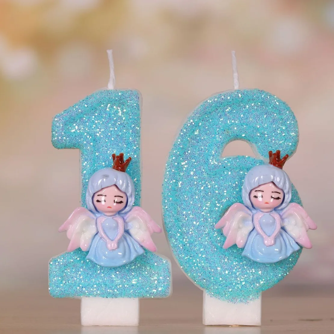 

Creative Digital Birthday Candle Folding Wings Angel Special Birthday Digital Candle 0-9 Supplies Cake Decor Accessories Tool