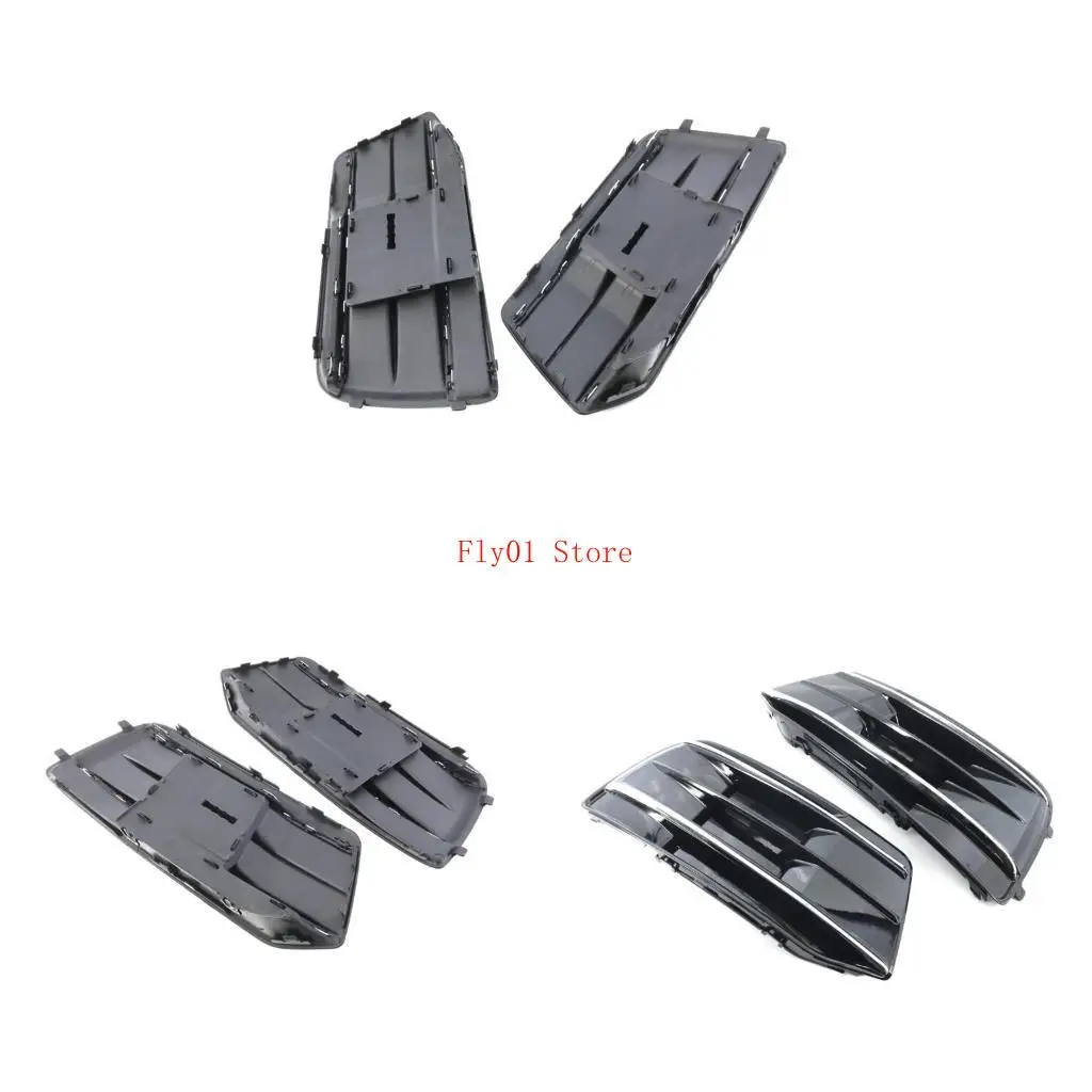 

1 Pair Front Grills Bumper Fog Lights Cover Lamp Frame Trim for Q5 2018 -2022