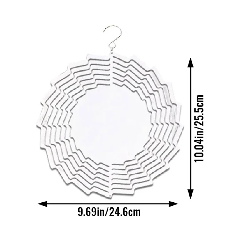 แผ่นอะลูมิเนียมเคลือบสีขาวแบบกันลมลายสัตว์เลี้ยง WSFS พิมพ์สองด้าน พร้อมจานหมุนสำหรับติดตั้งกับกระดิ่งลม