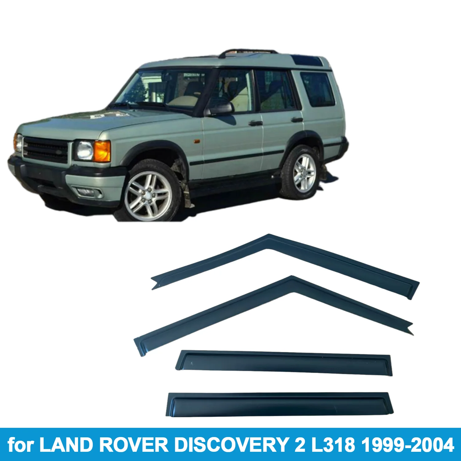 

Оконный козырек для LAND ROVER DISCOVERY 2 L318 1999-2004, защита от дождя, боковой дефлектор, защита от атмосферных воздействий, лента для наружного крепления