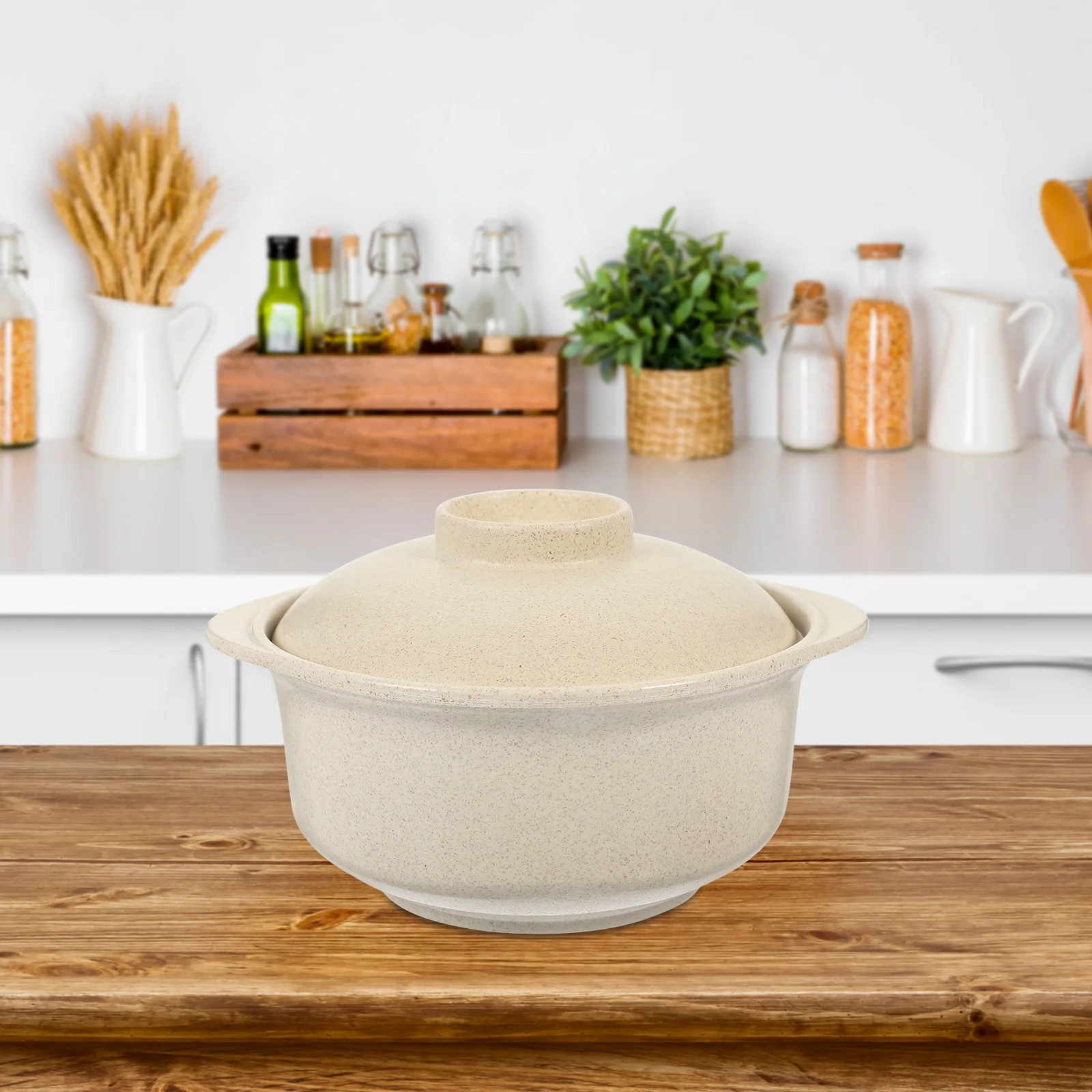 وعاء للأطفال بمقبض مزدوج معزول لحساء الأرز والمعكرونة وعاء تخزين المطبخ للاستخدام المنزلي